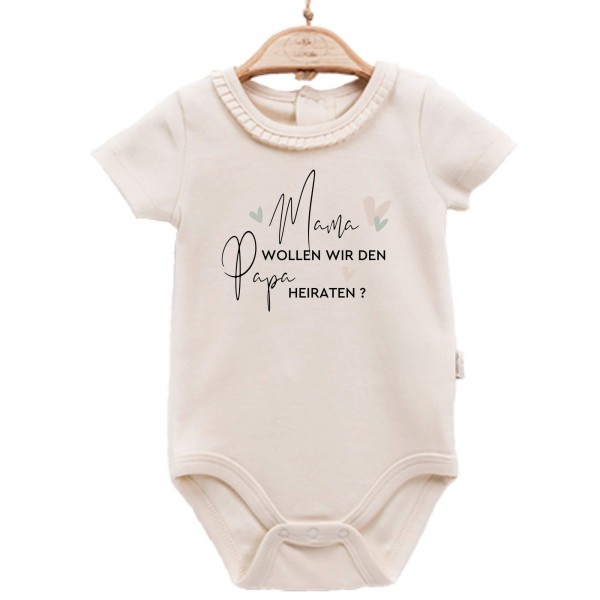 Baby Body kurzarm elegant Mamma wollen wir