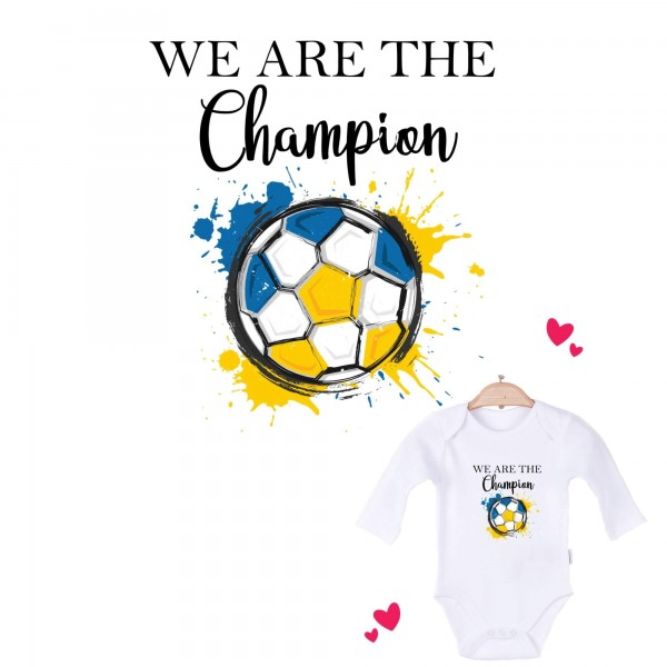 Baby Body langarm weiß We are the Champion Ukraine