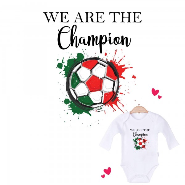 Baby Body langarm weiß We are the Champion Portugal