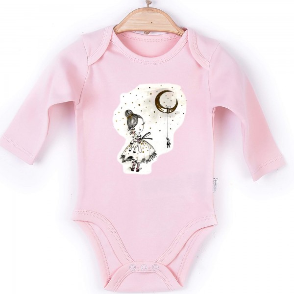 Baby Body Langarm rosa Prinzessin