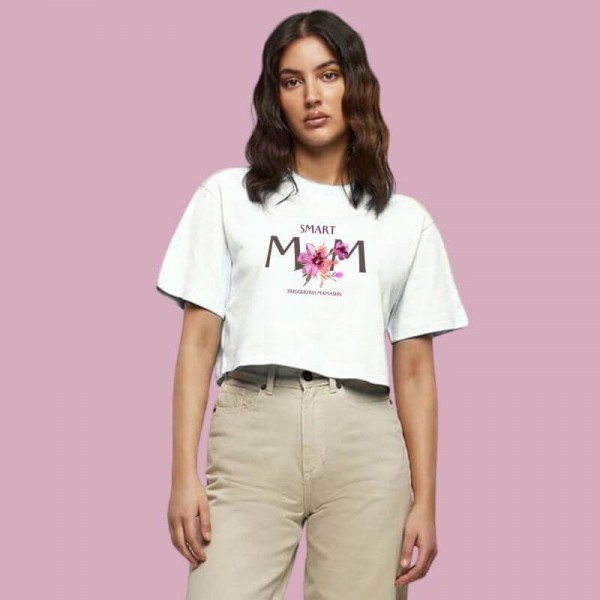 Cropped T-Shirt SmartMoM flower