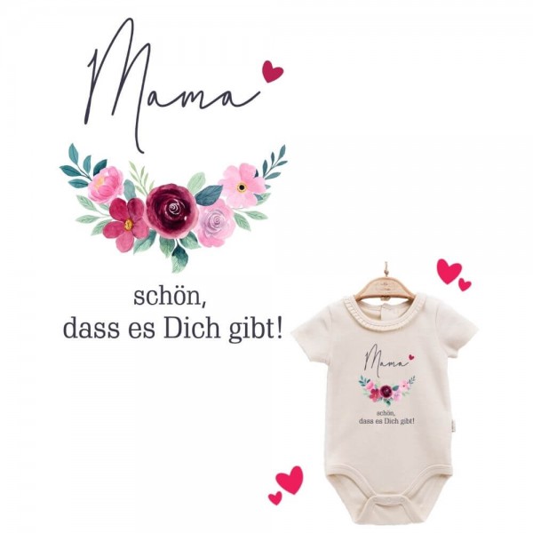 Baby Body kurzarm elegant Mama schön, dass