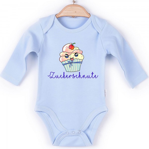 Baby Body Langarm blau Zuckerschnute