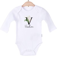 Baby Body langarm weiß Name Jungle Baby Body langarm weiß Name Jungle