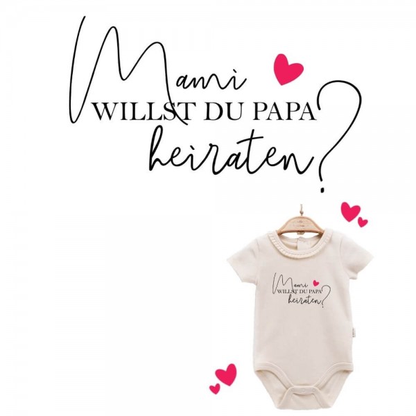 Baby Body kurzarm elegant Mami willst du...